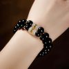 Tibetan Black Obsidian Om Mani Padme Hum Bracelet Tibetan Black Obsidian Om Mani Padme Hum Bracelet
