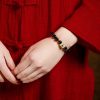 Tibetan Black Obsidian Om Mani Padme Hum Bracelet Tibetan Black Obsidian Om Mani Padme Hum Bracelet