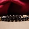 Tibetan Black Obsidian Om Mani Padme Hum Bracelet Tibetan Black Obsidian Om Mani Padme Hum Bracelet