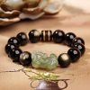 Gold Sheen Obsidian Pixiu Prosperity Bracelet Gold Sheen Obsidian Pixiu Prosperity Bracelet