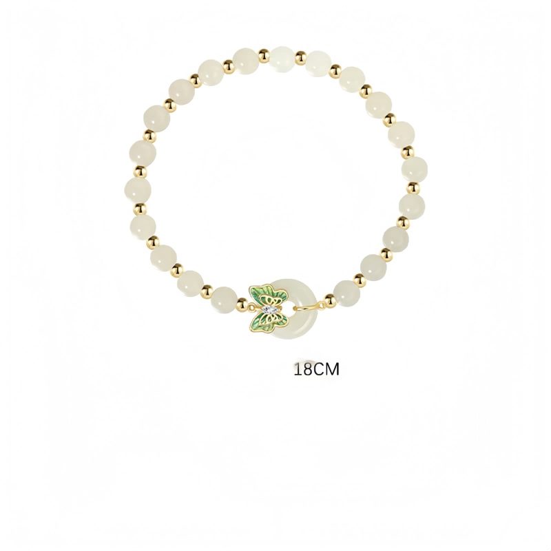 925 Silver Hetian Jade Butterfly Bracelet 925 Silver Hetian Jade Butterfly Bracelet