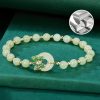 925 Silver Hetian Jade Butterfly Bracelet 925 Silver Hetian Jade Butterfly Bracelet
