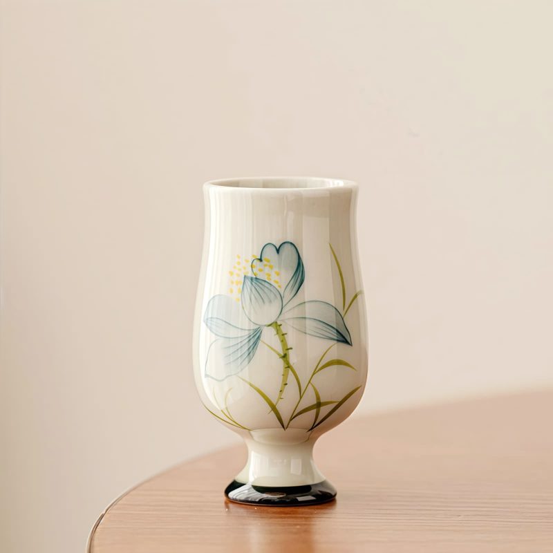 Hand Painted Ceramic Lotus Tea Cup Hand Painted Ceramic Lotus Tea Cup