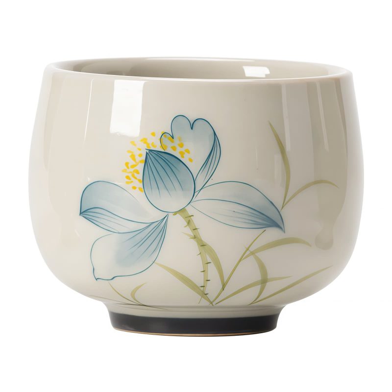 Hand Painted Ceramic Lotus Tea Cup Hand Painted Ceramic Lotus Tea Cup