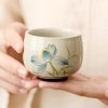 Hand Painted Ceramic Lotus Tea Cup Hand Painted Ceramic Lotus Tea Cup