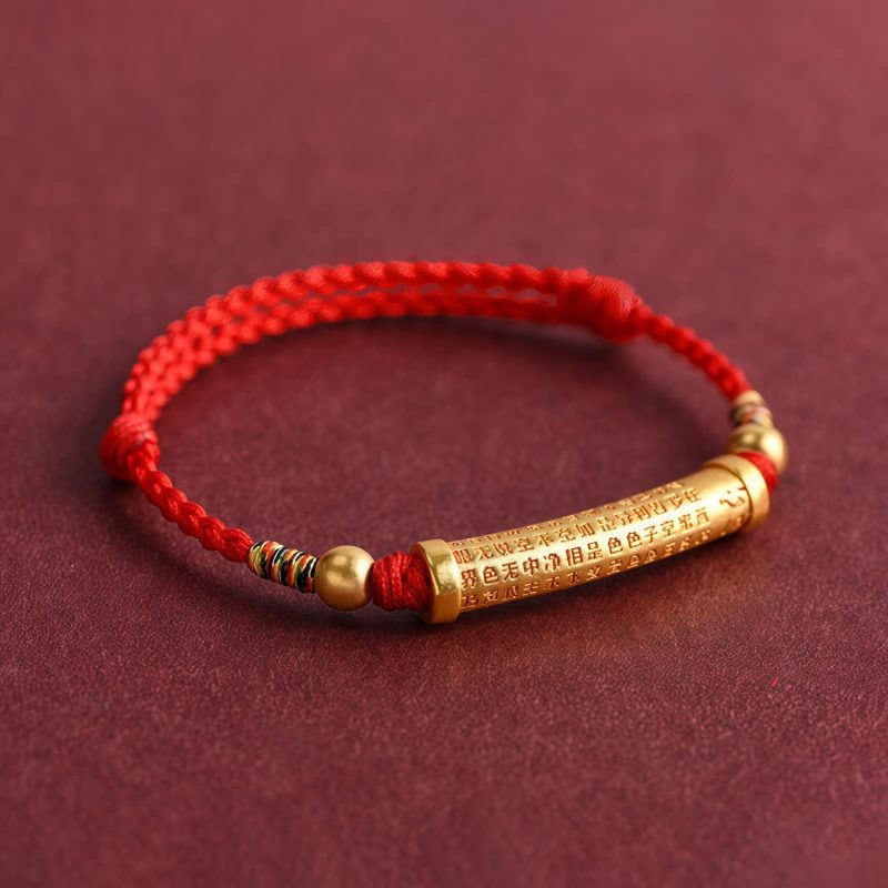 Handmade Alloy Heart Sutra Protection Bracelet Handmade Alloy Heart Sutra Protection Bracelet
