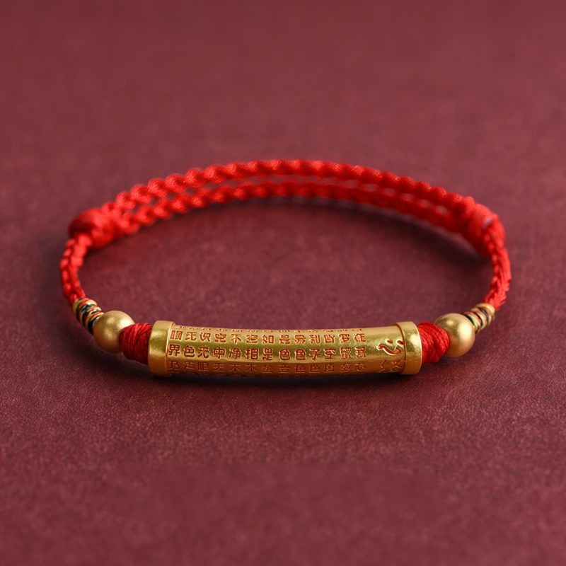 Handmade Alloy Heart Sutra Protection Bracelet Handmade Alloy Heart Sutra Protection Bracelet