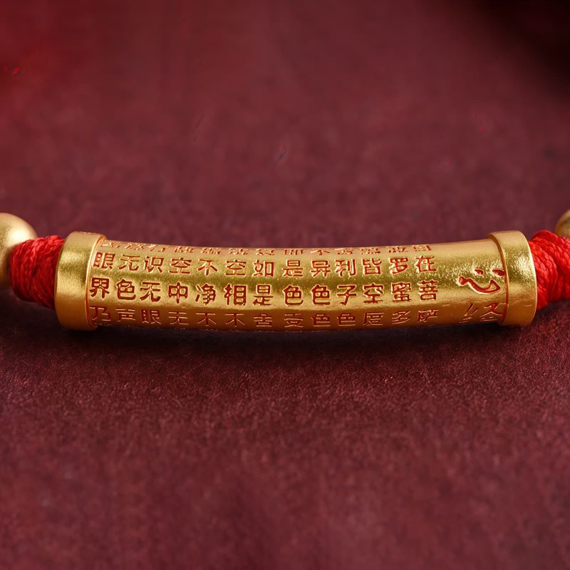 Handmade Alloy Heart Sutra Protection Bracelet Handmade Alloy Heart Sutra Protection Bracelet