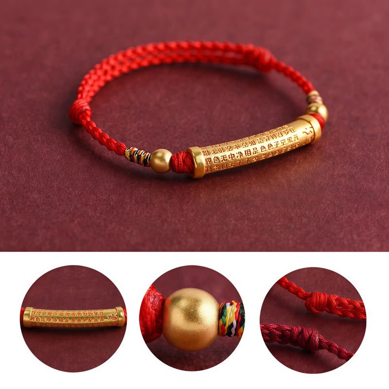 Handmade Alloy Heart Sutra Protection Bracelet Handmade Alloy Heart Sutra Protection Bracelet
