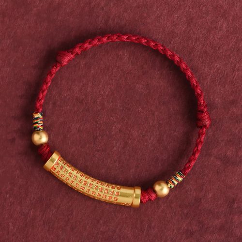 Pulseira de Proteção Sutra do Coração Feita à Mão Pulseira de Proteção Sutra do Coração Feita à Mão