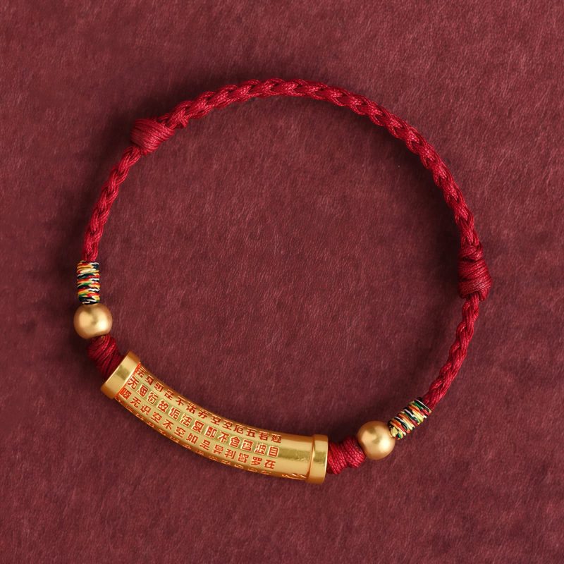 Handmade Alloy Heart Sutra Protection Bracelet Handmade Alloy Heart Sutra Protection Bracelet