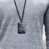 Natural Black Obsidian Buddha Pendant Necklace Natural Black Obsidian Buddha Pendant Necklace