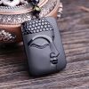 Natural Black Obsidian Buddha Pendant Necklace Natural Black Obsidian Buddha Pendant Necklace