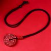 Collar con Colgante de Bagua en Cinabrio Natural Natural Cinnabar Bagua Blessing Pendant Necklace