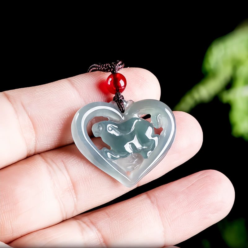 Natural Jade Rabbit Luck Pendant Necklace Natural Jade Rabbit Luck Pendant Necklace