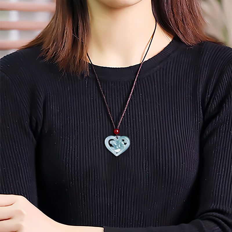 Natural Jade Rabbit Luck Pendant Necklace Natural Jade Rabbit Luck Pendant Necklace