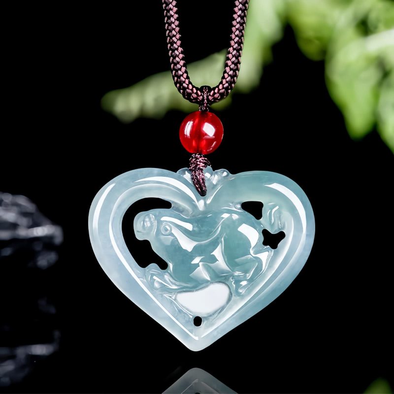 Natural Jade Rabbit Luck Pendant Necklace Natural Jade Rabbit Luck Pendant Necklace