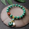 Natural Malachite Red Agate Protection Bracelet Natural Malachite Red Agate Protection Bracelet
