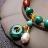 Natural Malachite Red Agate Protection Bracelet Natural Malachite Red Agate Protection Bracelet