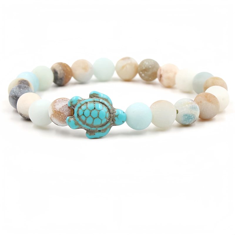 Natural Stone Turquoise Sea Turtle Bracelet Natural Stone Turquoise Sea Turtle Bracelet
