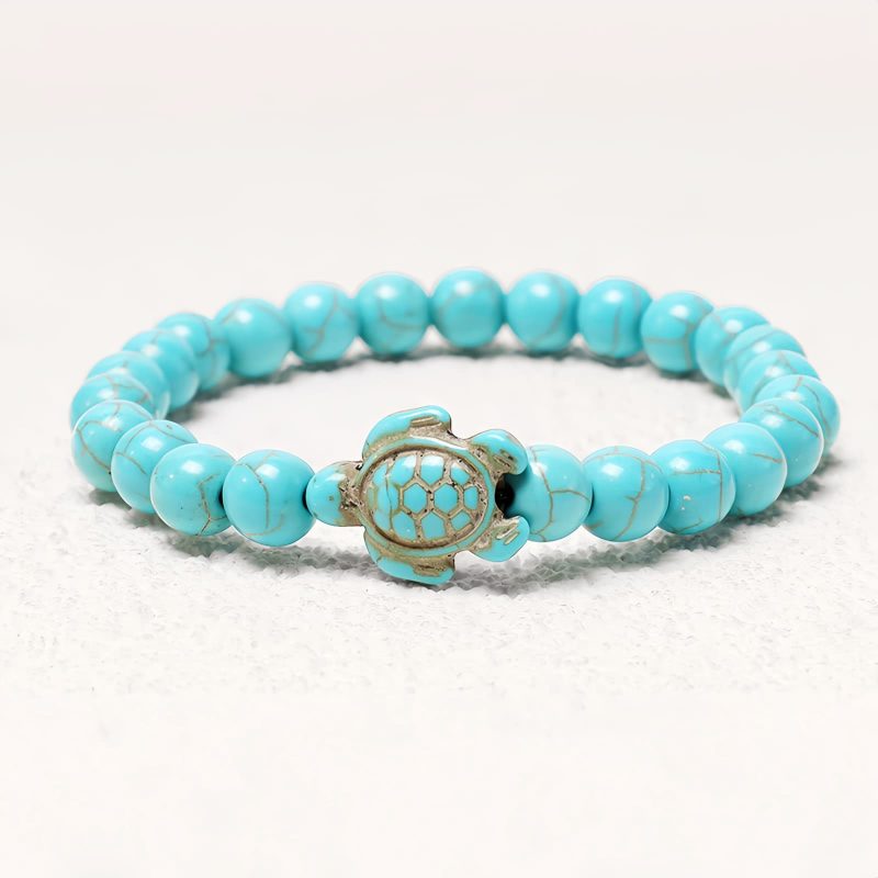 Natural Stone Turquoise Sea Turtle Bracelet Natural Stone Turquoise Sea Turtle Bracelet