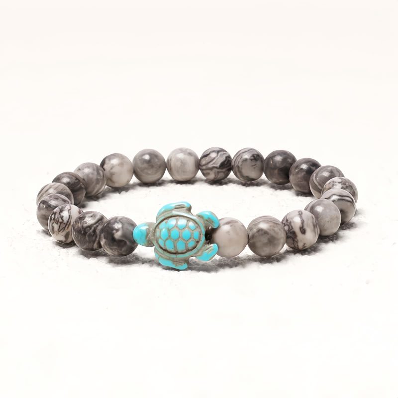 Natural Stone Turquoise Sea Turtle Bracelet Natural Stone Turquoise Sea Turtle Bracelet