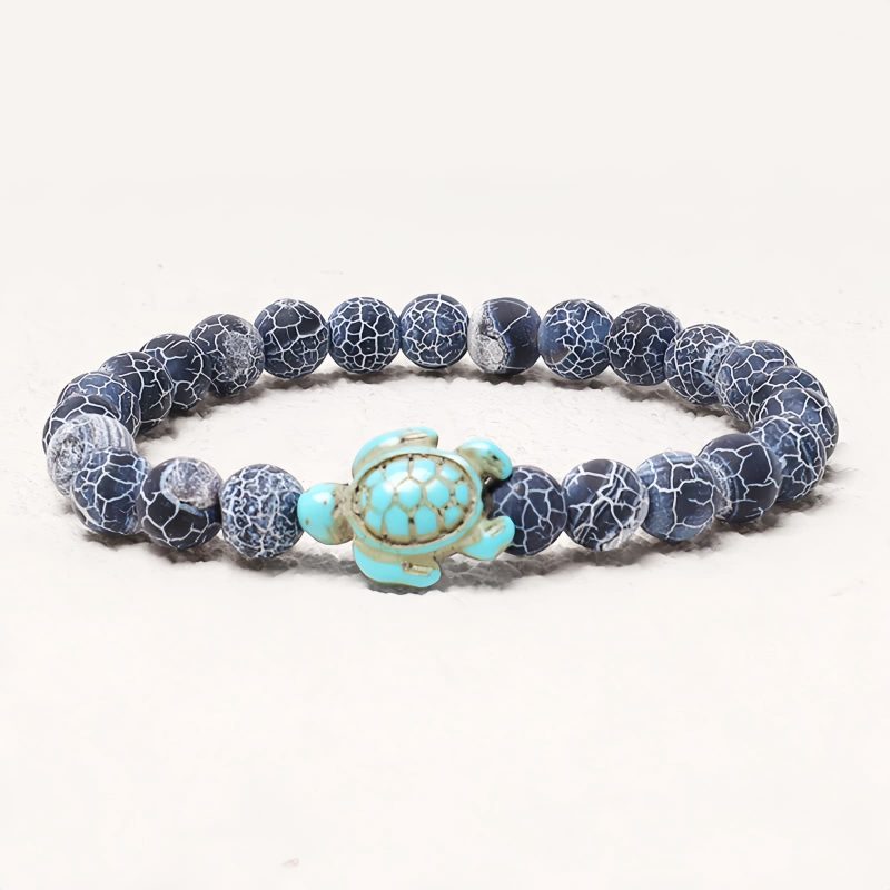Natural Stone Turquoise Sea Turtle Bracelet Natural Stone Turquoise Sea Turtle Bracelet