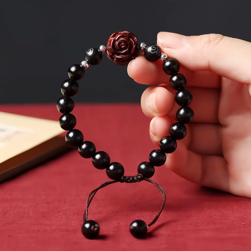 Small Leaf Red Sandalwood Healing Bracelet Small Leaf Red Sandalwood Healing Bracelet