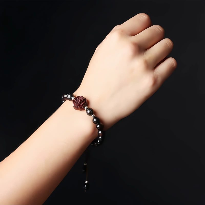 Small Leaf Red Sandalwood Healing Bracelet Small Leaf Red Sandalwood Healing Bracelet