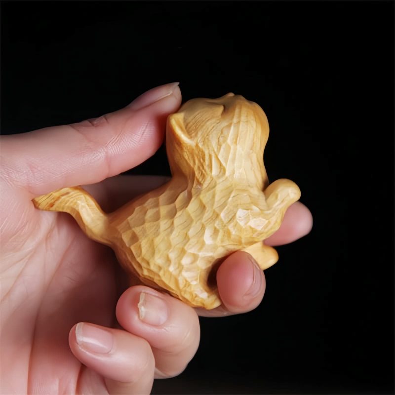 Thuja Sutchuenensis Carved Cat Decoration Thuja Sutchuenensis Carved Cat Decoration