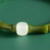 Tibetan Green Bamboo Jade Luck Bracelet Tibetan Green Bamboo Jade Luck Bracelet