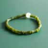 Tibetan Green Bamboo Jade Luck Bracelet Tibetan Green Bamboo Jade Luck Bracelet
