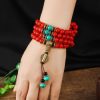 Tibetan Red Turquoise Lucky Necklace & Bracelet Tibetan Red Turquoise Lucky Necklace & Bracelet