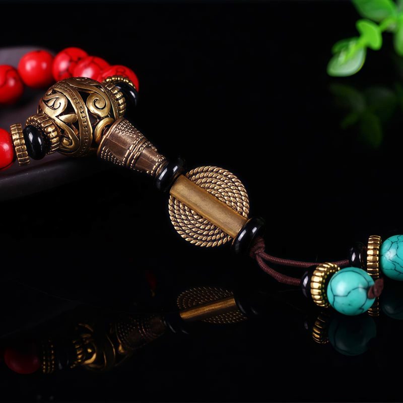 Tibetan Red Turquoise Lucky Necklace & Bracelet Tibetan Red Turquoise Lucky Necklace & Bracelet