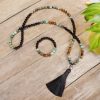 Tiger Eye Turquoise Mala Bracelet for Strength and Protection Tiger Eye Turquoise Mala Bracelet for Strength and Protection