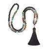 Tiger Eye Turquoise Mala Bracelet for Strength and Protection Tiger Eye Turquoise Mala Bracelet for Strength and Protection