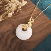 White Jade Koi Fish Wealth Pendant Necklace White Jade Koi Fish Wealth Pendant Necklace