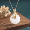 White Jade Koi Fish Wealth Pendant Necklace White Jade Koi Fish Wealth Pendant Necklace