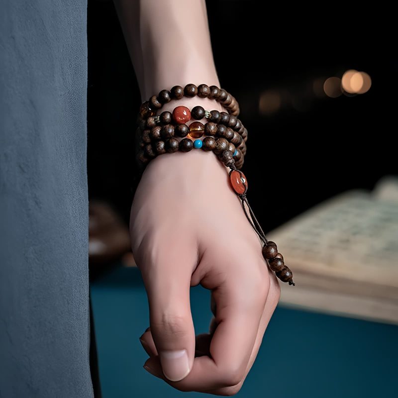 108 Mala Beads Agarwood Strength Bracelet 108 Mala Beads Agarwood Strength Bracelet