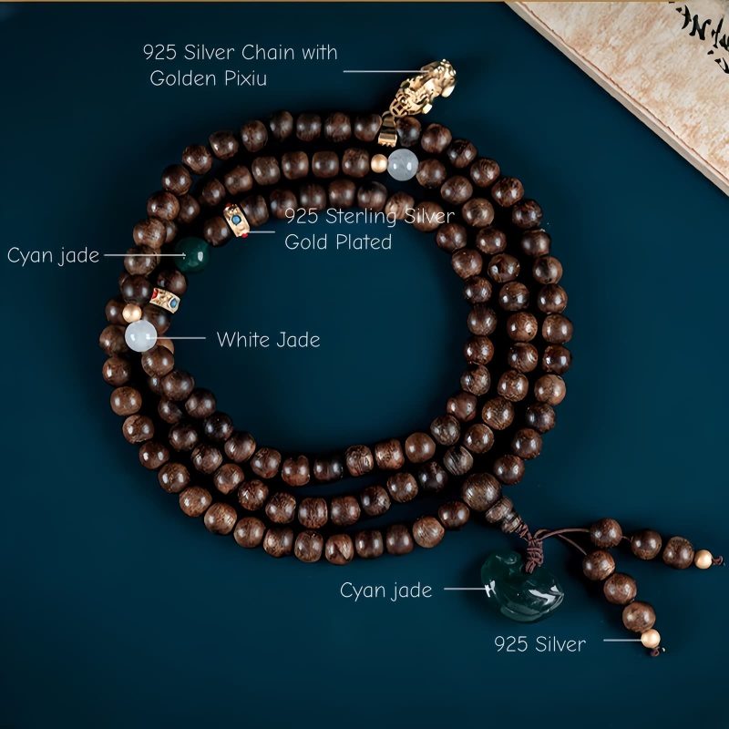 108 Mala Beads Agarwood Strength Bracelet 108 Mala Beads Agarwood Strength Bracelet