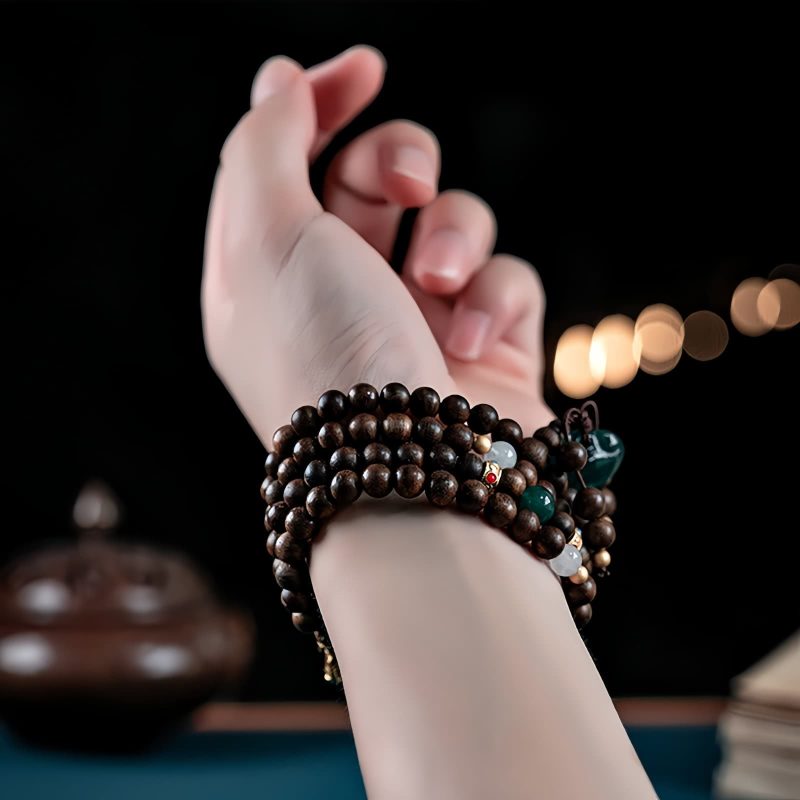 108 Mala Beads Agarwood Strength Bracelet 108 Mala Beads Agarwood Strength Bracelet