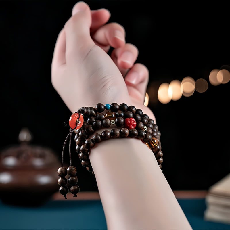 108 Mala Beads Agarwood Strength Bracelet 108 Mala Beads Agarwood Strength Bracelet