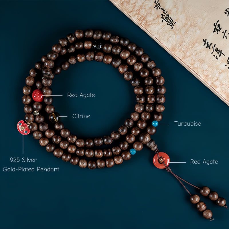 108 Mala Beads Agarwood Strength Bracelet 108 Mala Beads Agarwood Strength Bracelet