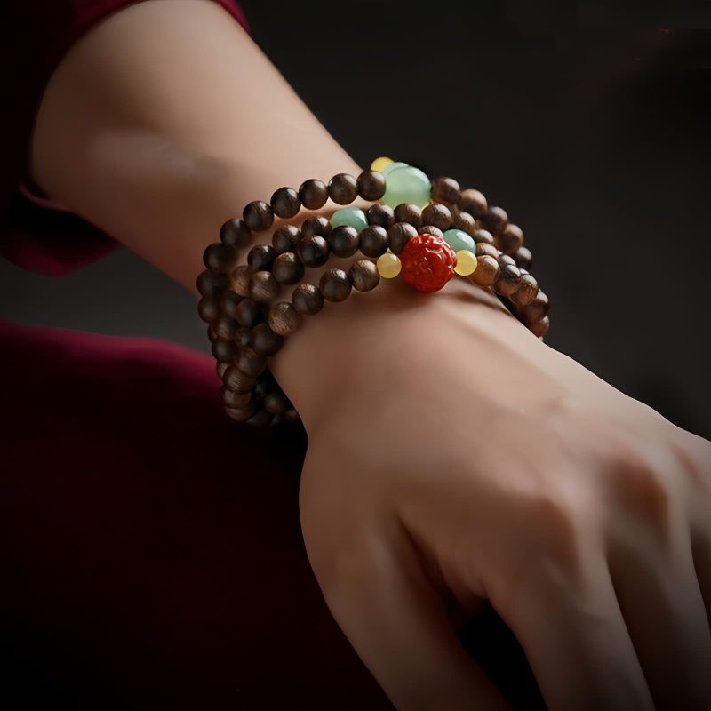 108 Mala Beads Agarwood Amber Balance Bracelet 108 Mala Beads Agarwood Amber Balance Bracelet