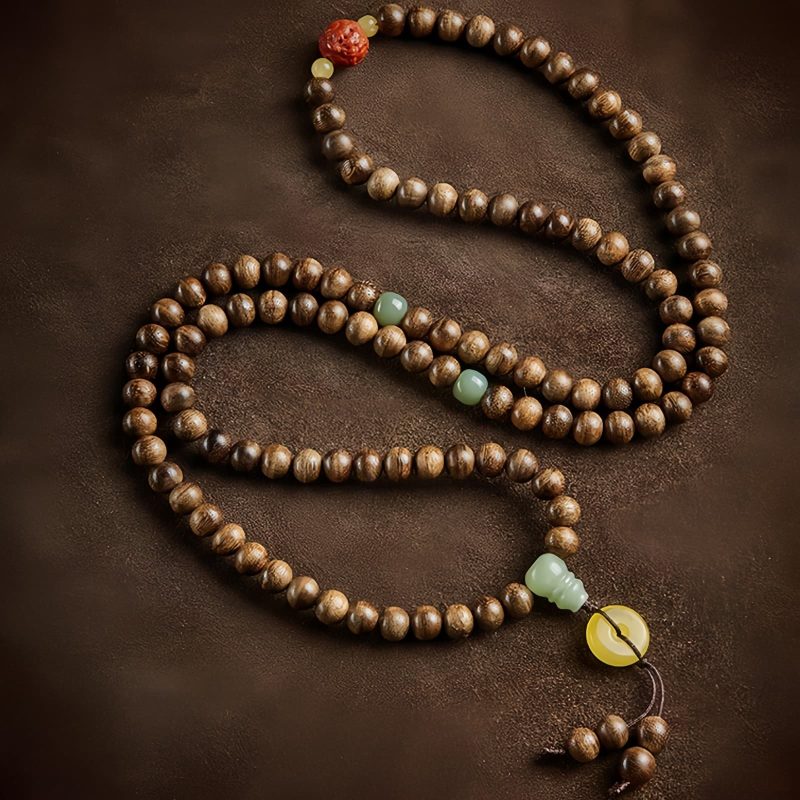 108 Mala Beads Agarwood Amber Balance Bracelet 108 Mala Beads Agarwood Amber Balance Bracelet