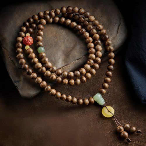 108 Mala Beads Agarwood Amber Balance Bracelet