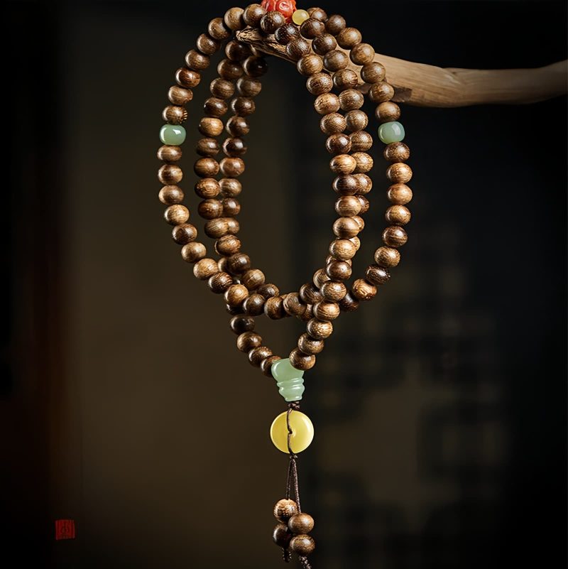 108 Mala Beads Agarwood Amber Balance Bracelet 108 Mala Beads Agarwood Amber Balance Bracelet