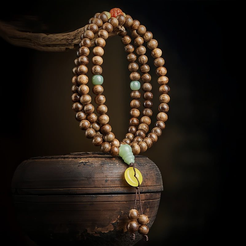 108 Mala Beads Agarwood Amber Balance Bracelet 108 Mala Beads Agarwood Amber Balance Bracelet