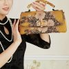Umhängetasche mit Blumenmuster und Bambusgriff Flower Pattern Bamboo Handle Crossbody Bag