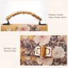 Umhängetasche mit Blumenmuster und Bambusgriff Flower Pattern Bamboo Handle Crossbody Bag